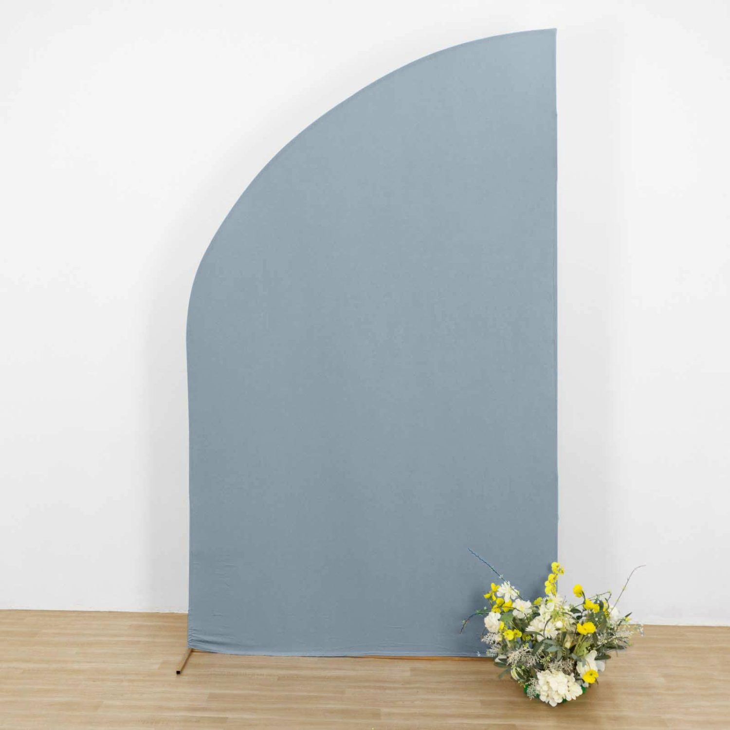 Arch Covers | Dusty Blue Spandex Fitted Chiara Backdrop Stand Cover For Half Moon Top Wedding Arch – 8ft Arch Covers Arch Covers