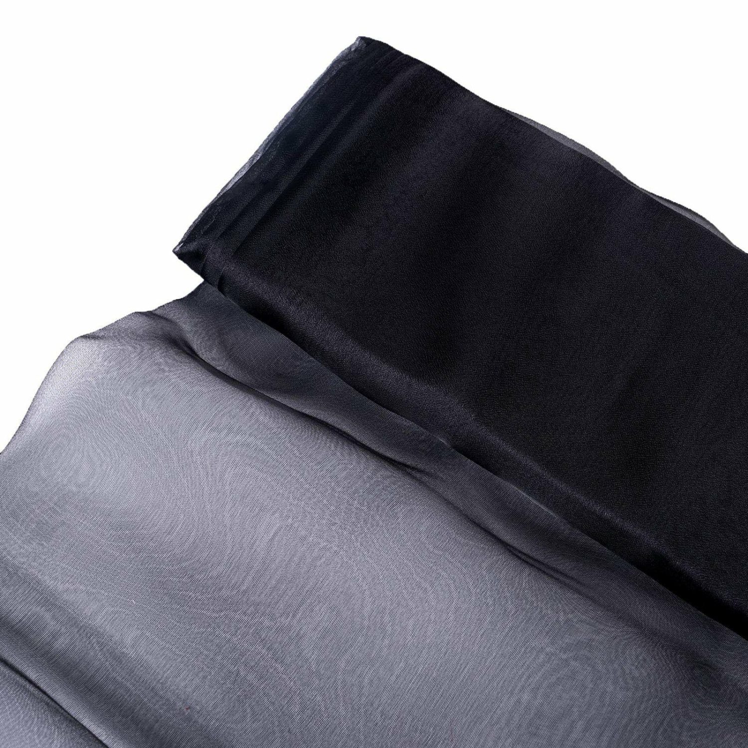 Arch Drapes | Black Solid Sheer Chiffon Fabric Bolt, DIY Voile Drapery Fabric 54″x10yd Arch Drapes Arch Drapes