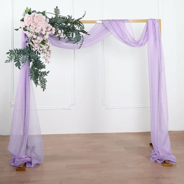 Arch Drapes | Lavender Lilac Sheer Organza Wedding Arch Draping Fabric, Long Curtain Backdrop Window Scarf Valance 18ft Arch Drapes Arch Drapes