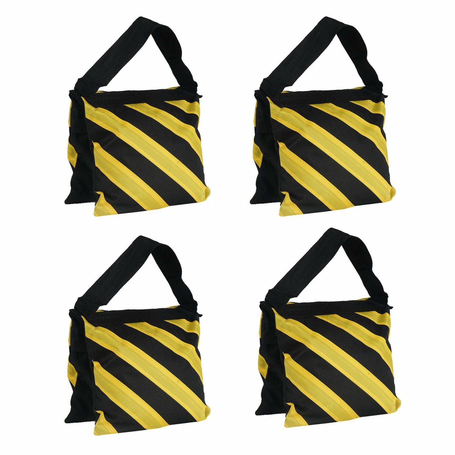 Arches & Arbors | 4 Pack Heavy Duty Black Yellow Sand Saddle Bag For Pipe and Drape Backdrop Stands Arches & Arbors Arches & Arbors