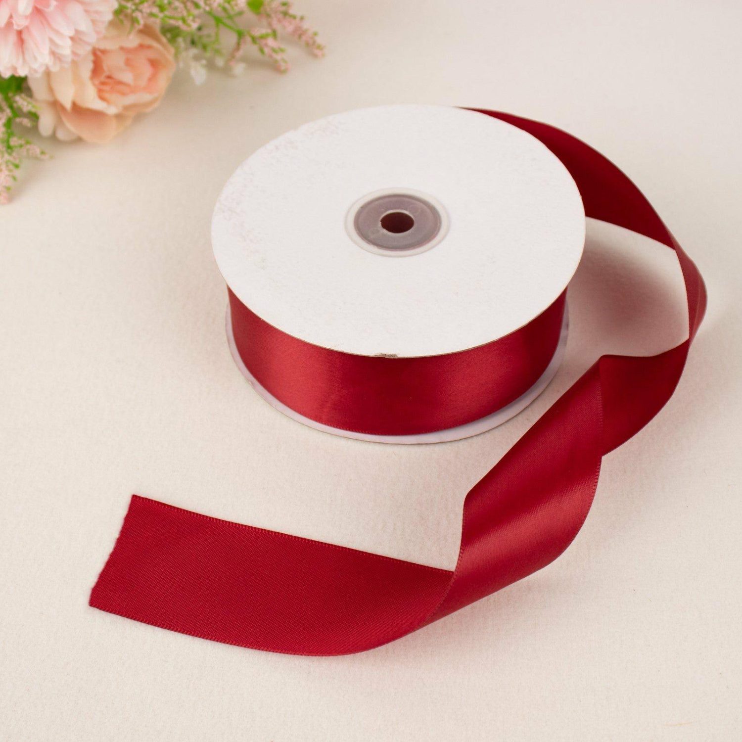 Bouquet Ribbons & Brooches | Burgundy Single Face Decorative Satin Ribbon 50 Yards 1.5″ Bouquet Ribbons & Brooches Bouquet Ribbons & Brooches