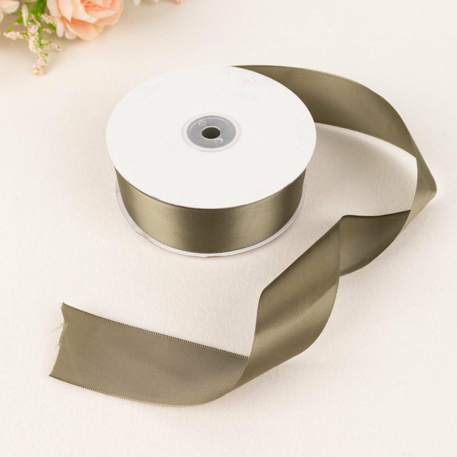 Bouquet Ribbons & Brooches | Dusty Sage Green Single Face Decorative Satin Ribbon 50 Yards 1.5″ Bouquet Ribbons & Brooches Bouquet Ribbons & Brooches