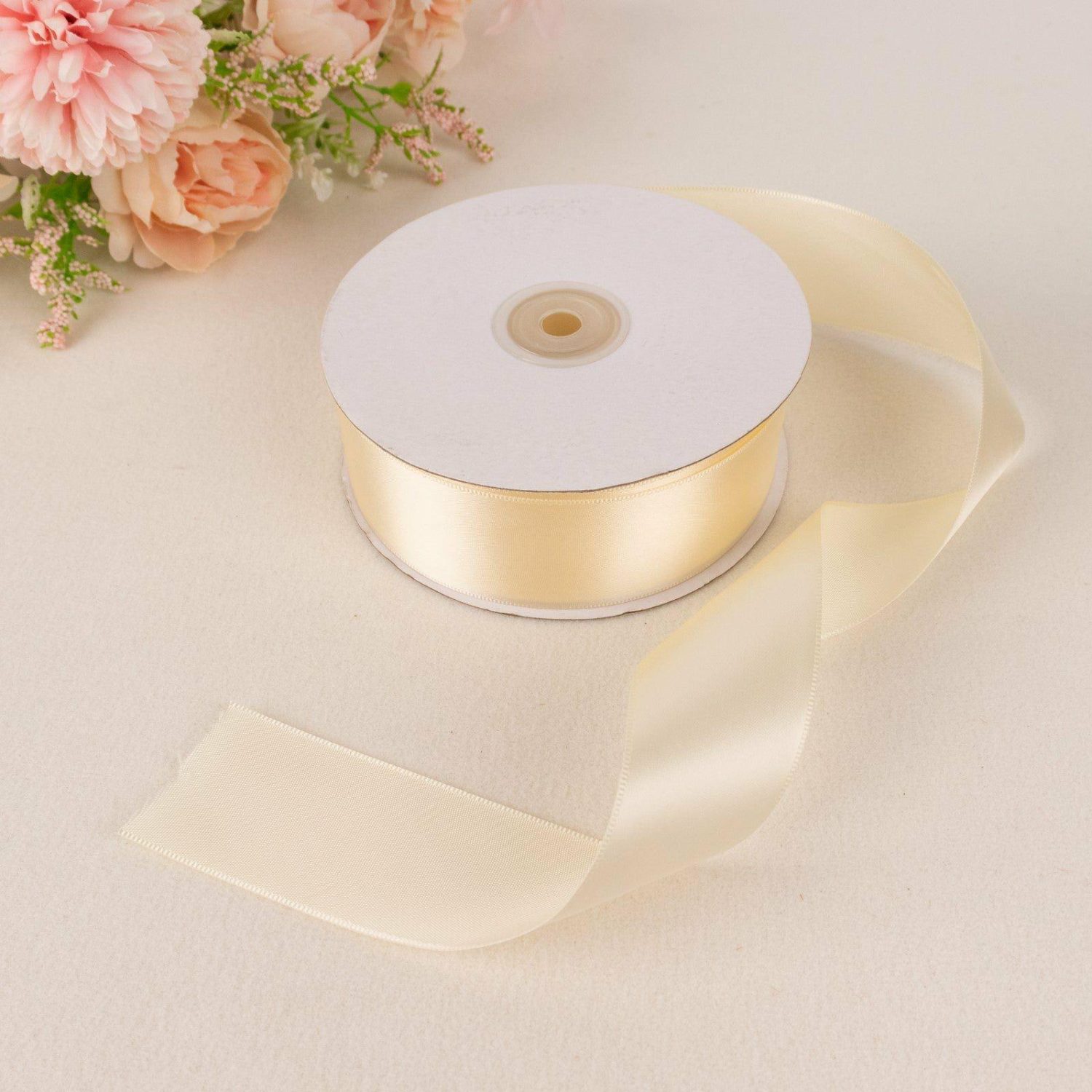 Bouquet Ribbons & Brooches | Ivory Single Face Decorative Satin Ribbon 50 Yards 1.5″ Bouquet Ribbons & Brooches Bouquet Ribbons & Brooches