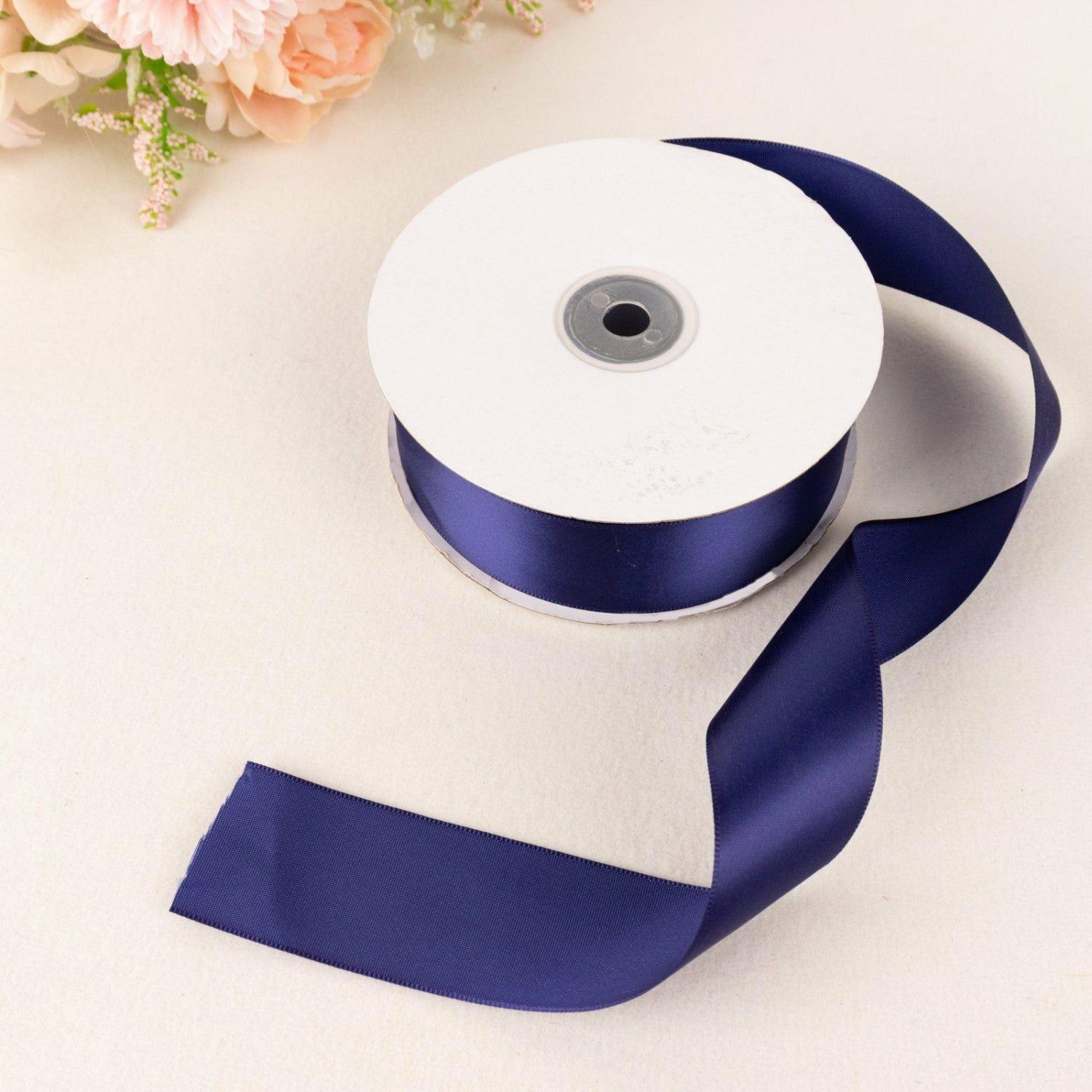 Bouquet Ribbons & Brooches | Navy Blue Single Face Decorative Satin Ribbon 50 Yards 1.5″ Bouquet Ribbons & Brooches Bouquet Ribbons & Brooches