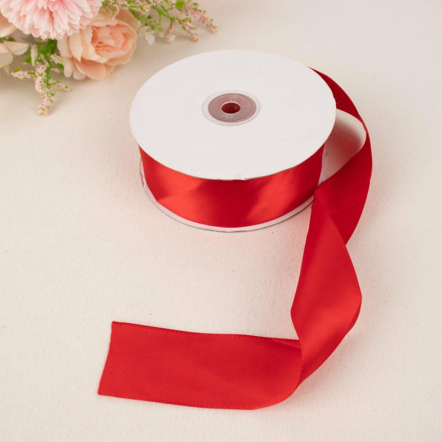 Bouquet Ribbons & Brooches | Red Single Face Decorative Satin Ribbon 50 Yards 1.5″ Bouquet Ribbons & Brooches Bouquet Ribbons & Brooches