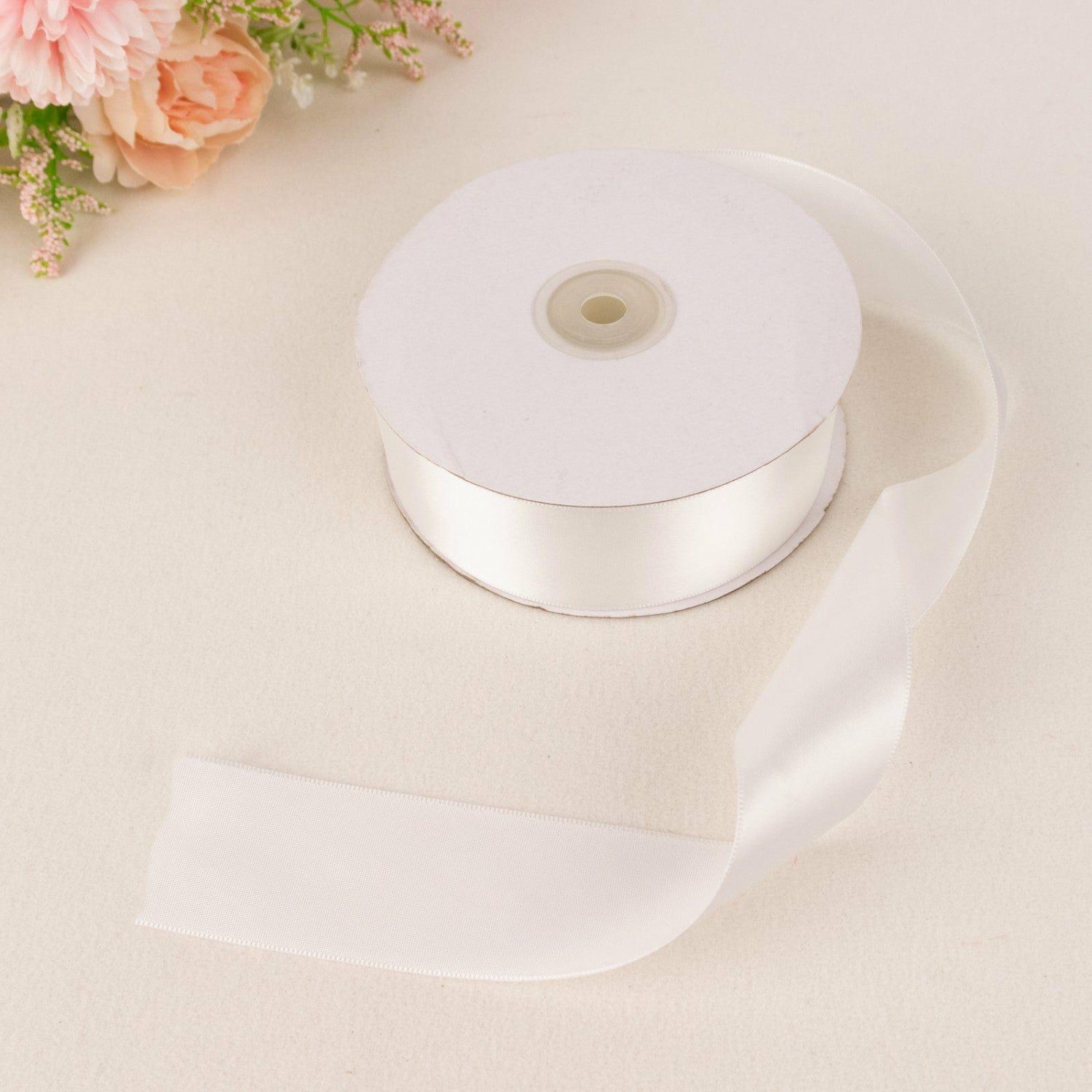 Bouquet Ribbons & Brooches | White Single Face Decorative Satin Ribbon 50 Yards 1.5″ Bouquet Ribbons & Brooches Bouquet Ribbons & Brooches