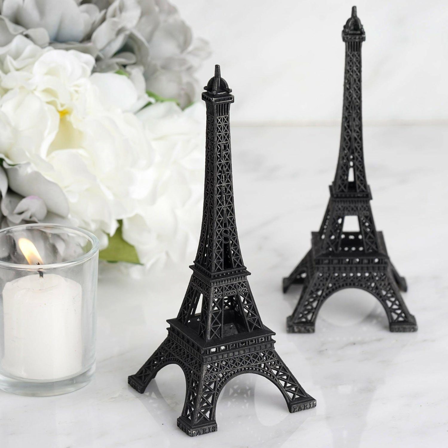 Cake Toppers | Black Metal Eiffel Tower Table Centerpiece, Decorative Cake Topper 6″ Cake & Dessert Table Black