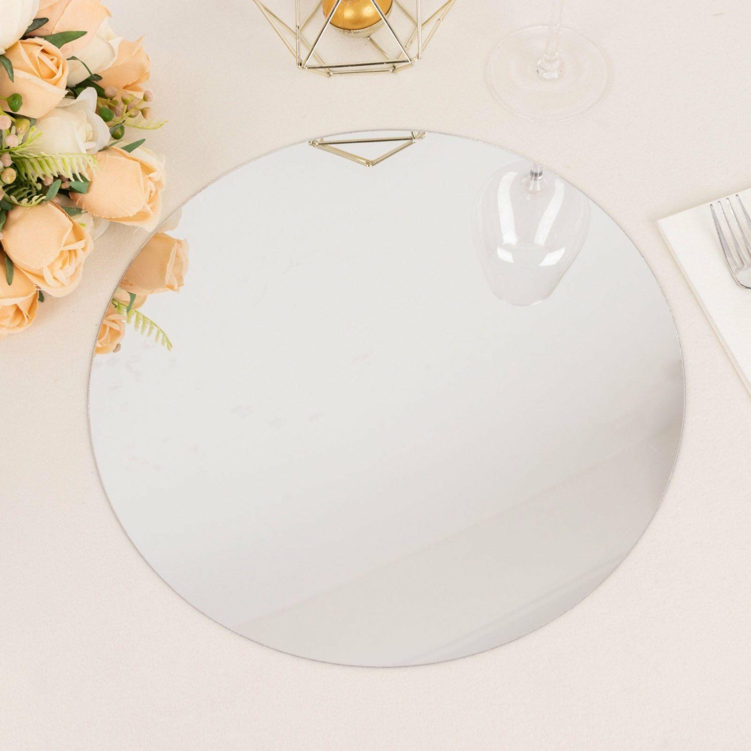 Charger Plates | 10 Pack Silver Mirror Acrylic Charger Plates For Table Setting, Lightweight Round Decorative Dining Plate Chargers 13″ Charger Plates Charger Plates