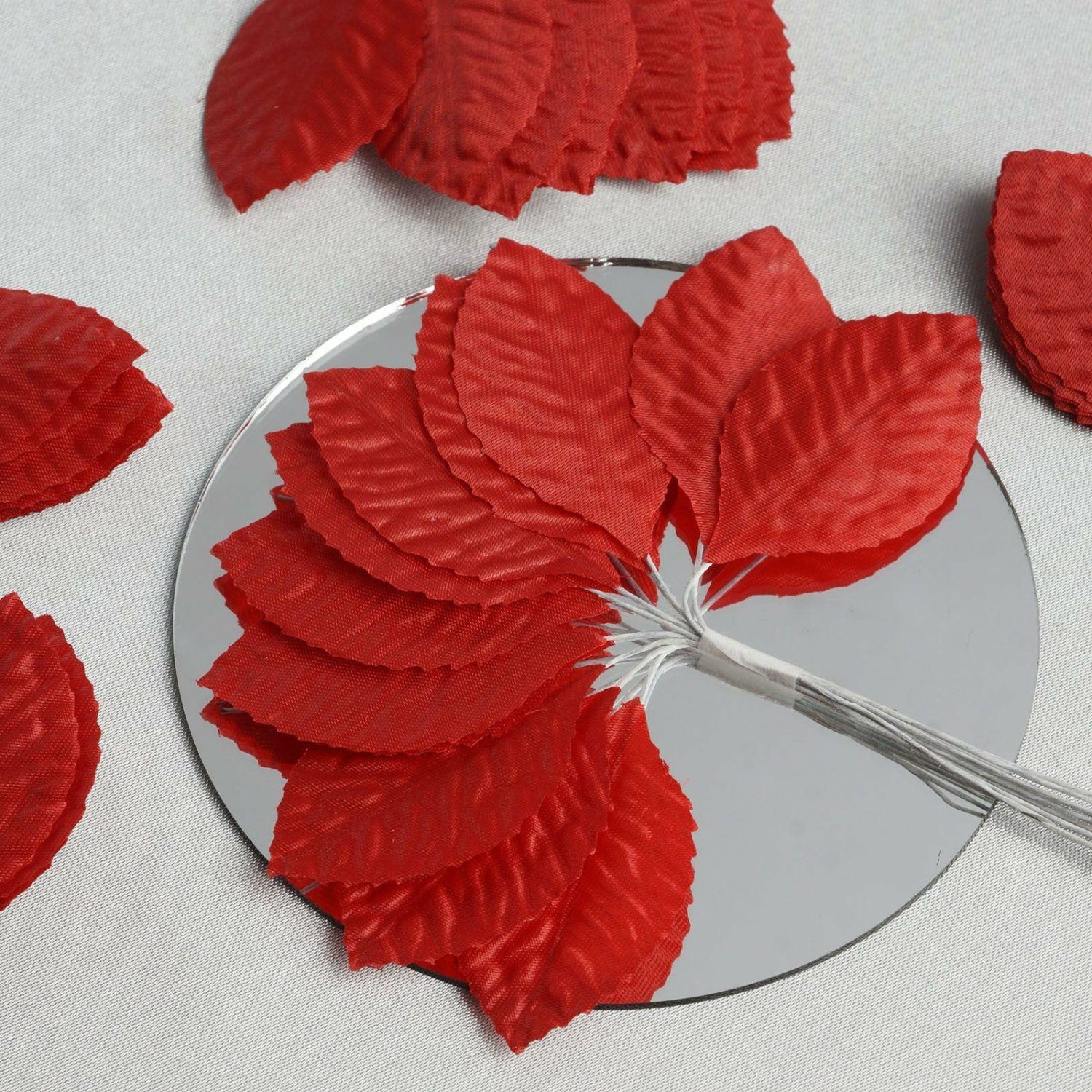 Craft Flowers | 144 Red Burning Passion Leaves Craft Flowers Craft Flowers