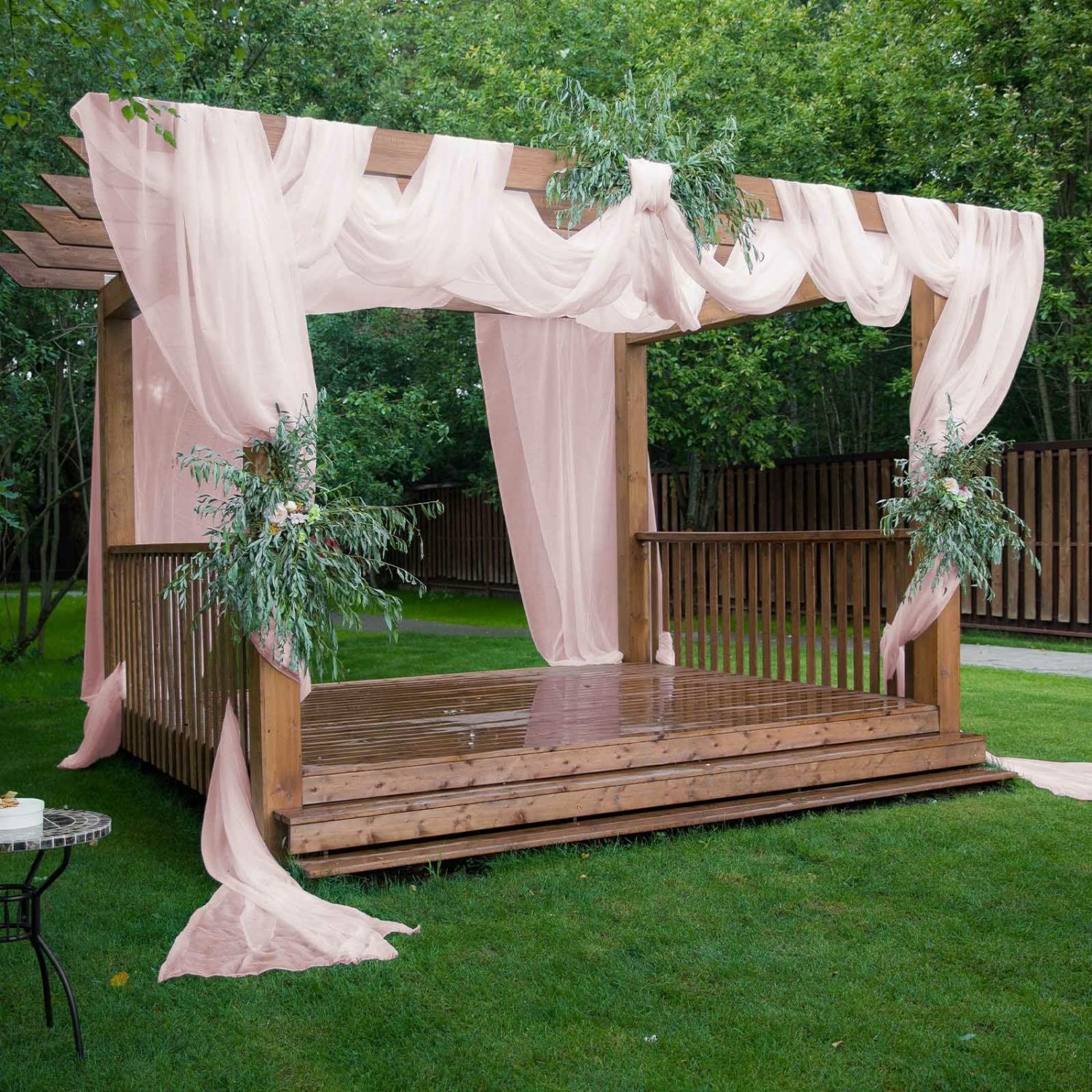 Curtains & Drapes | Premium Blush Chiffon Ceiling Drapery, Long Curtain Backdrop Panel With Rod Pocket 5ftx32ft Curtains & Drapes Blush