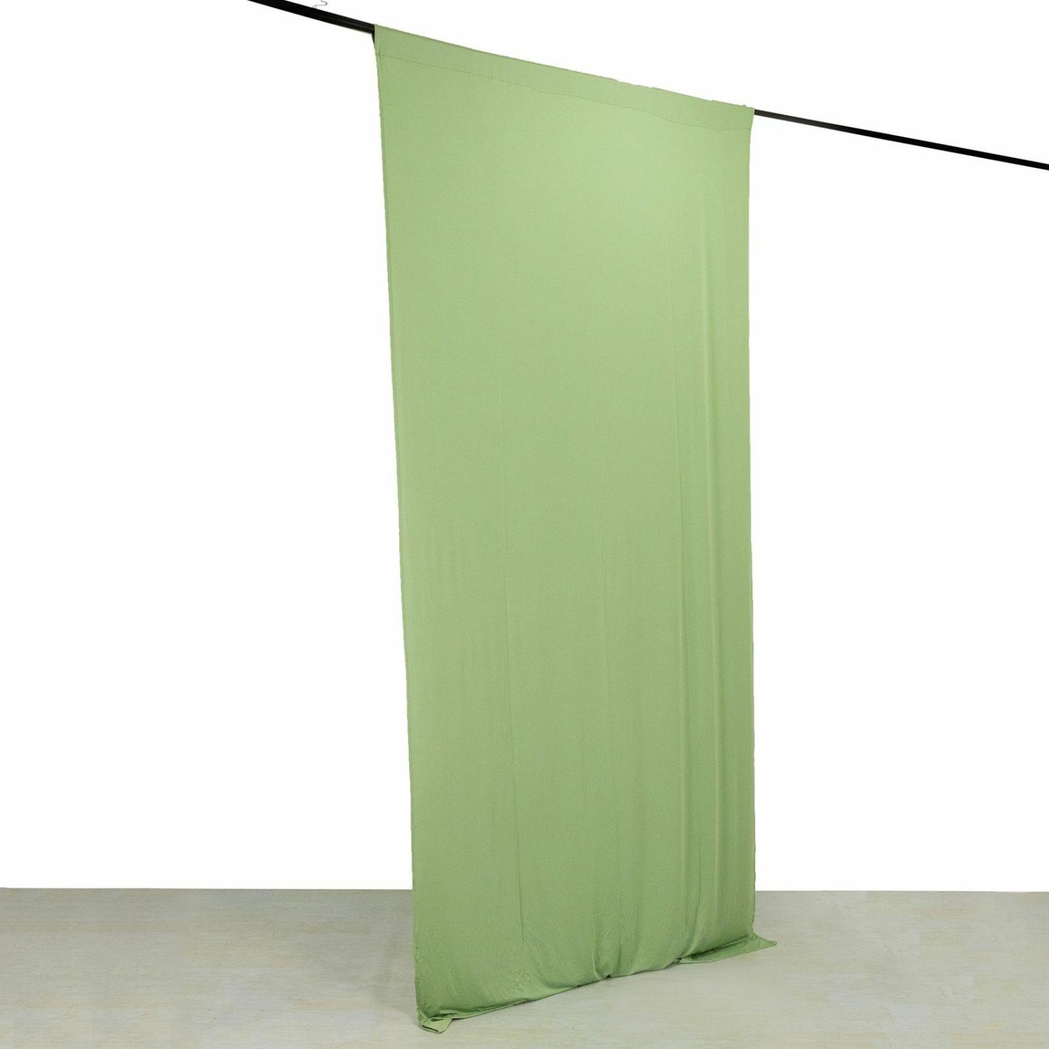 Curtains & Drapes | Sage Green 4-Way Stretch Spandex Backdrop Drape Curtain, Wrinkle Resistant Event Divider Panel with Rod Pockets – 5ftx10ft Curtains & Drapes Curtains & Drapes