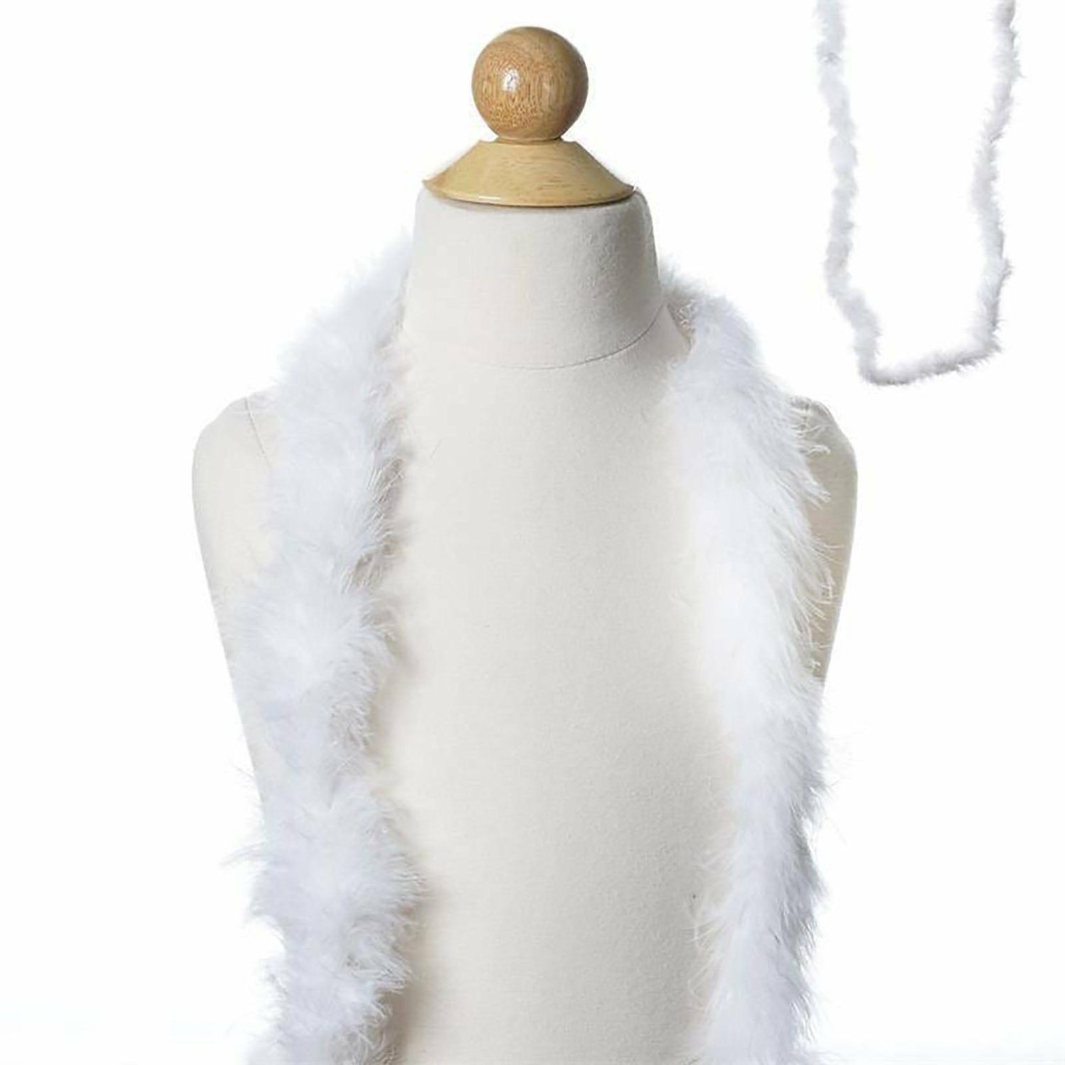 Feathers  | Deluxe Marabou Ostrich Feather Boas-White 2 Yards Feathers Feathers