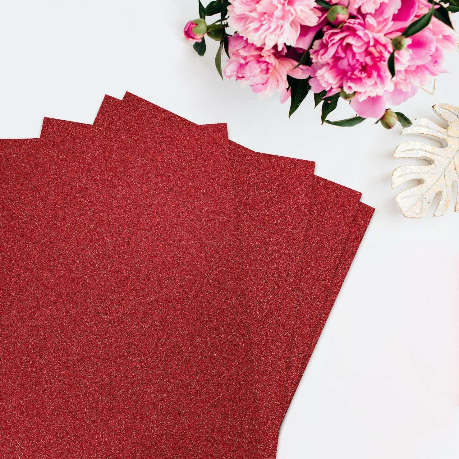 Floral Supplies | 10 Pack Burgundy Self-Adhesive Glitter DIY Craft Foam Sheets 12″x10″ Floral Planter & Supplies Burgundy