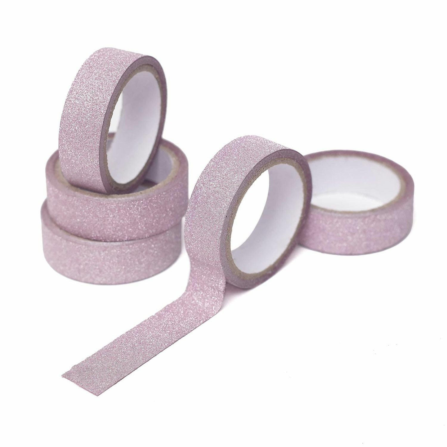 Floral Supplies | 5 Pack Pink Washi DIY Craft Glitter Tape 0.5″x5 Yards Floral Planter & Supplies Floral Supplies