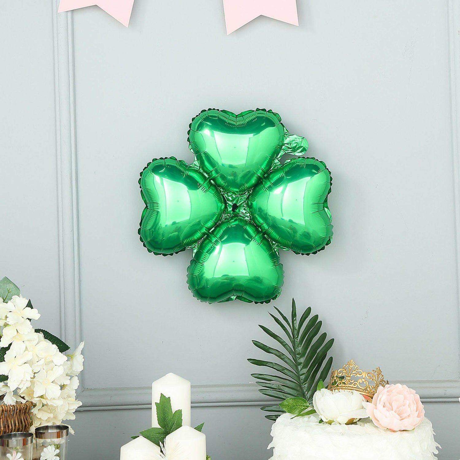 Foil Mylar & Vinyl Balloons | 10 Pack Shiny Green Four Leaf Clover Shaped Mylar Foil Balloons 15″ Balloons Foil Mylar & Vinyl Balloons