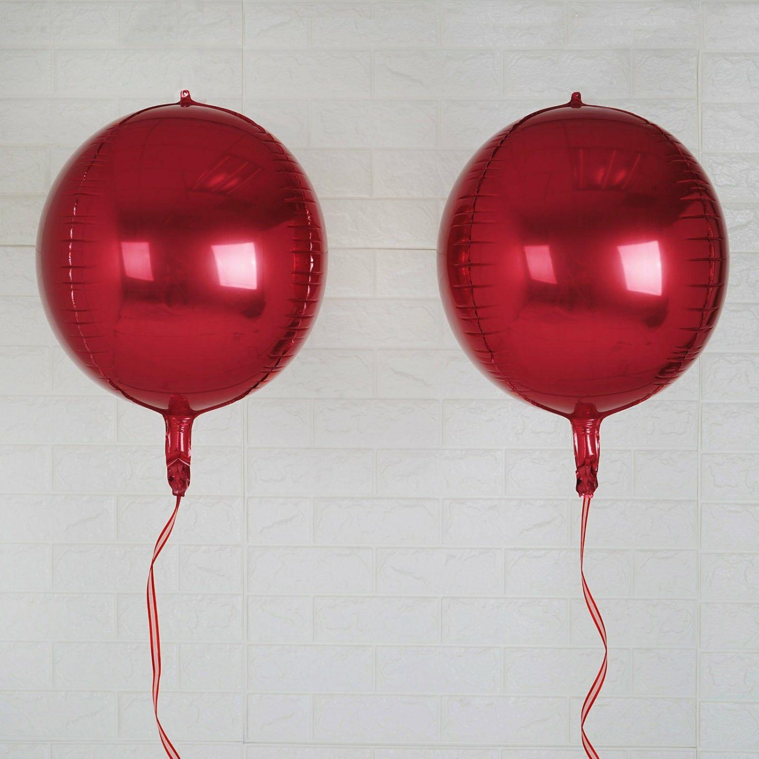 Foil Mylar & Vinyl Balloons | 2 Pack Burgundy Sphere Mylar Foil Helium or Air Balloons 14″ 4D Balloons Burgundy