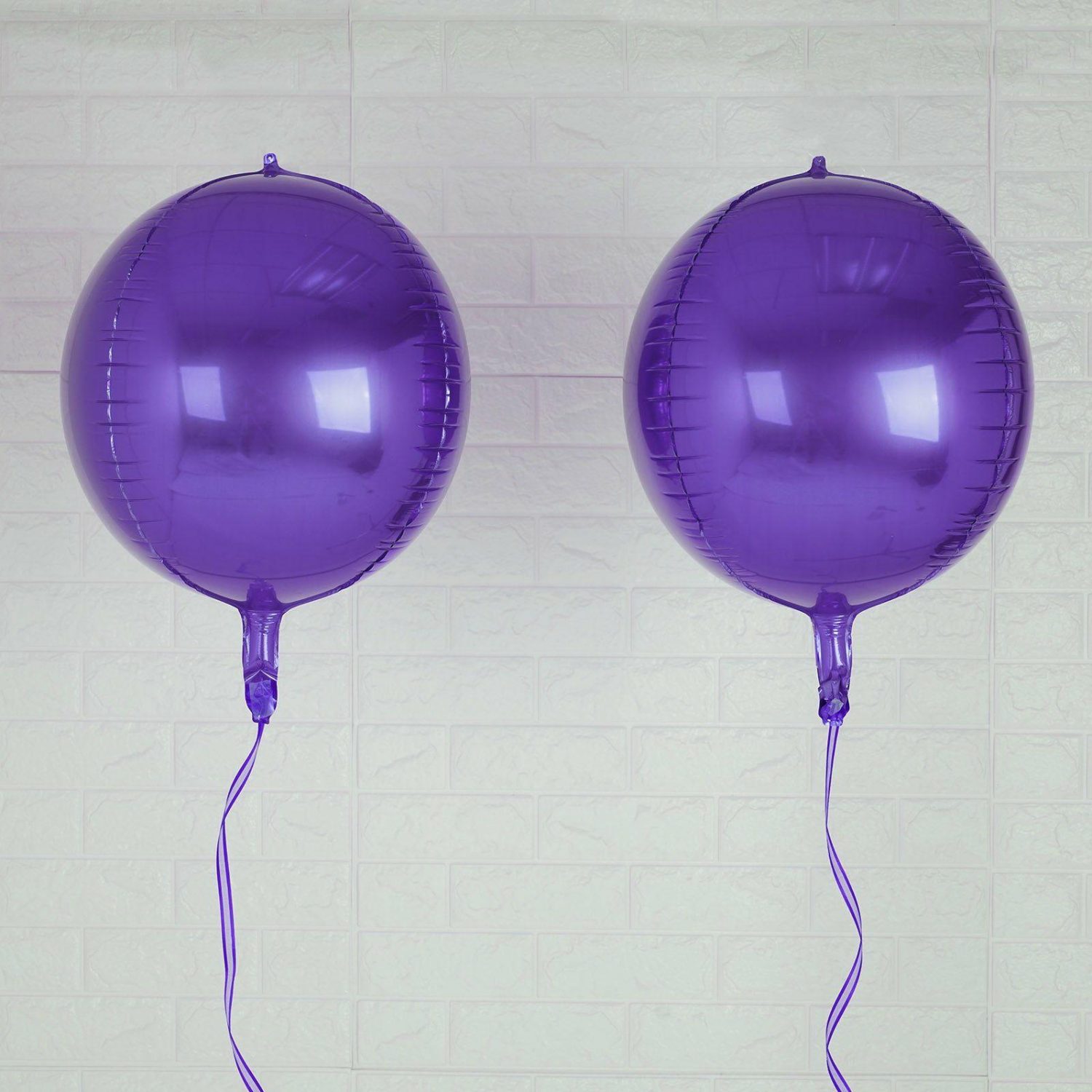 Foil Mylar & Vinyl Balloons | 2 Pack Shiny Purple Sphere Mylar Foil Helium or Air Balloons 14″ 4D Balloons Foil Mylar & Vinyl Balloons