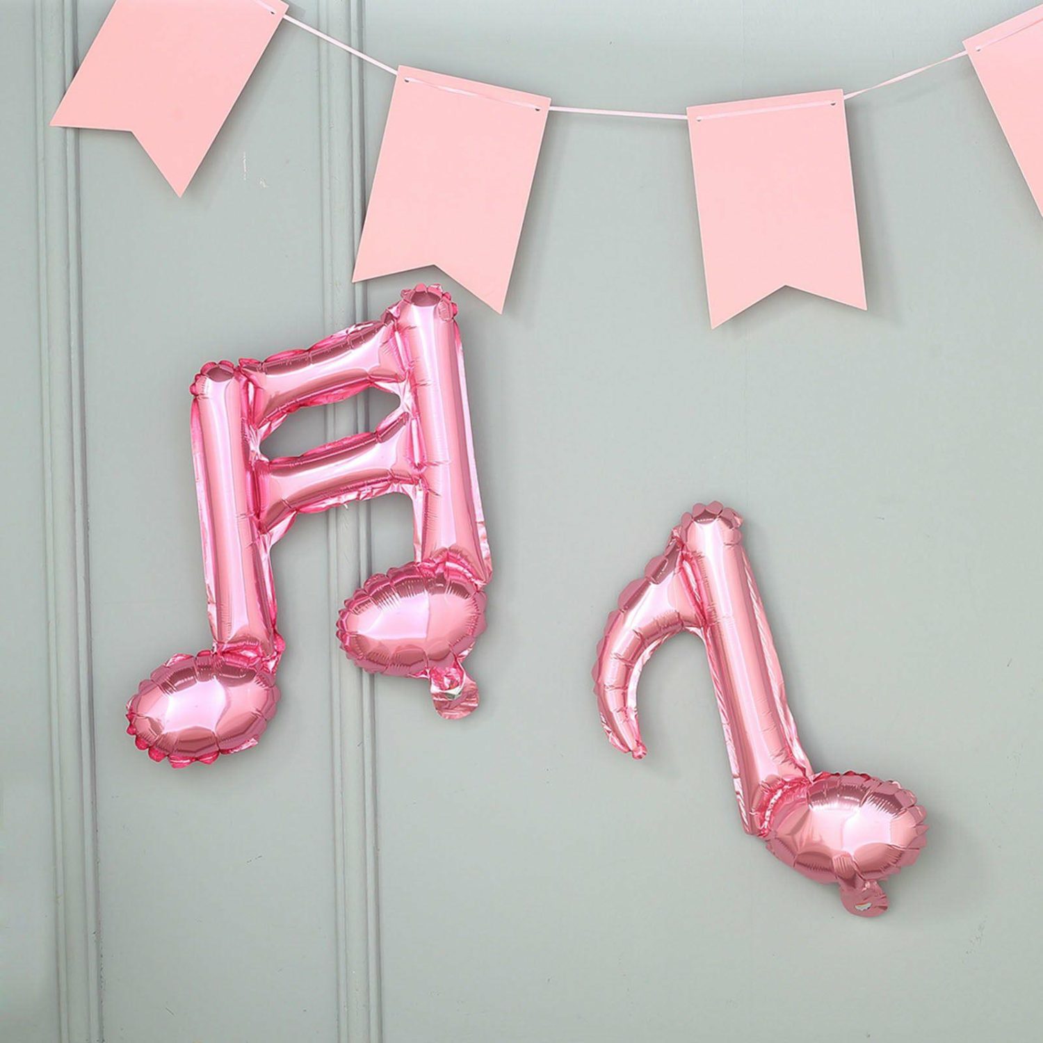 Foil Mylar & Vinyl Balloons | 6 Pack Rose Gold Single and Double Music Note Mylar Foil Balloons Balloons Foil Mylar & Vinyl Balloons