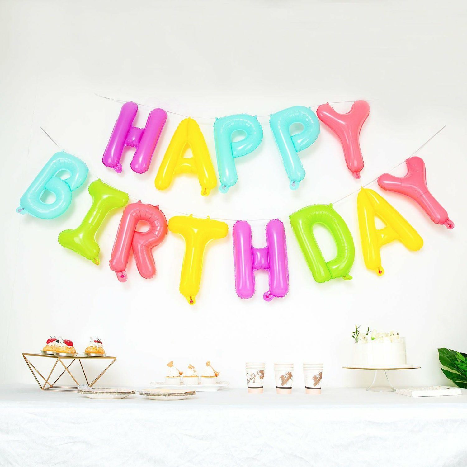 Foil Mylar & Vinyl Balloons | Ready-To-Use Colorful “Happy Birthday” Mylar Foil Balloon Banner 13″ Balloons Foil Mylar & Vinyl Balloons