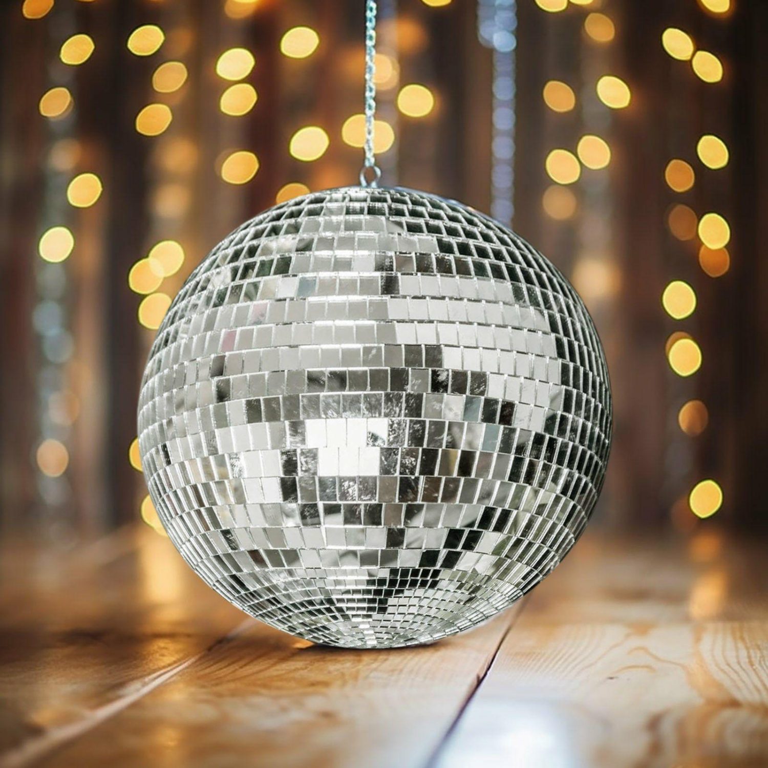 Hanging Lights & Chandelier | 2 Pack Large Silver Foam Disco Mirror Ball With Hanging Swivel Ring, Holiday Party Decor 12″ Hanging Decors Hanging Lights & Chandelier