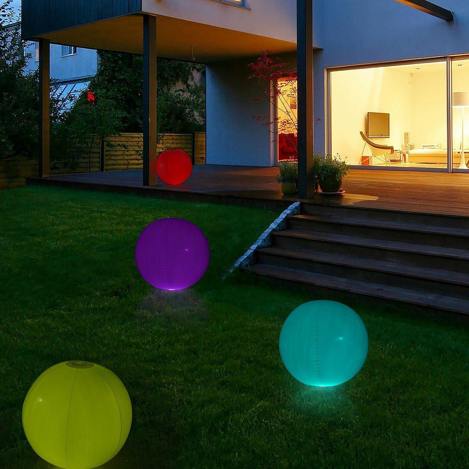 Hanging Lights & Chandelier | Floating Pool Light Up Glow Ball, Inflatable Outdoor Garden Lights With Remote – 13 RGB Colors and 3 Color Modes 16″ Hanging Decors Hanging Lights & Chandelier