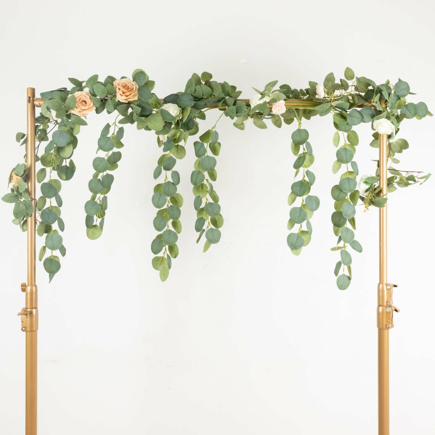 Hanging Plants | 3 Pack Green Real Touch Hanging Artificial Plant Eucalyptus Stems, Silk Silver Dollar Indoor Leaf Sprays 41″ Flower Garlands Hanging Plants