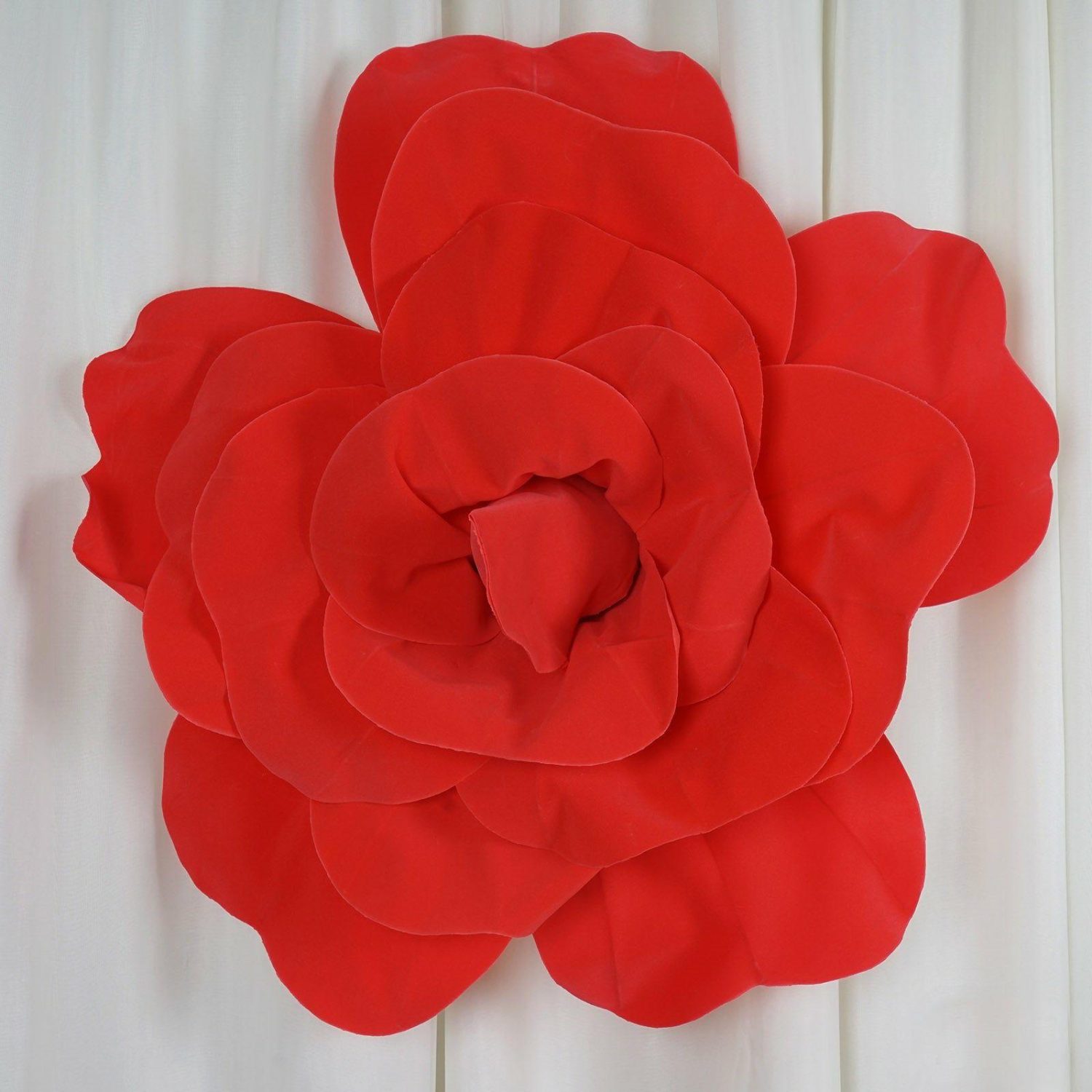 Large Floral Décor | 2 Pack Large Red Real Touch Artificial Foam DIY Craft Roses 24″ Accent Flowers Large Floral Décor