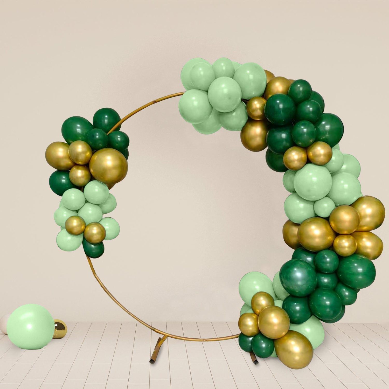 Latex Balloons | 120 Pack Assorted Gold Green DIY Balloon Garland Kit, Latex Party Balloon Arch Decorations – Gold / Hunter Emerald Green / Sage Green Balloons Gold