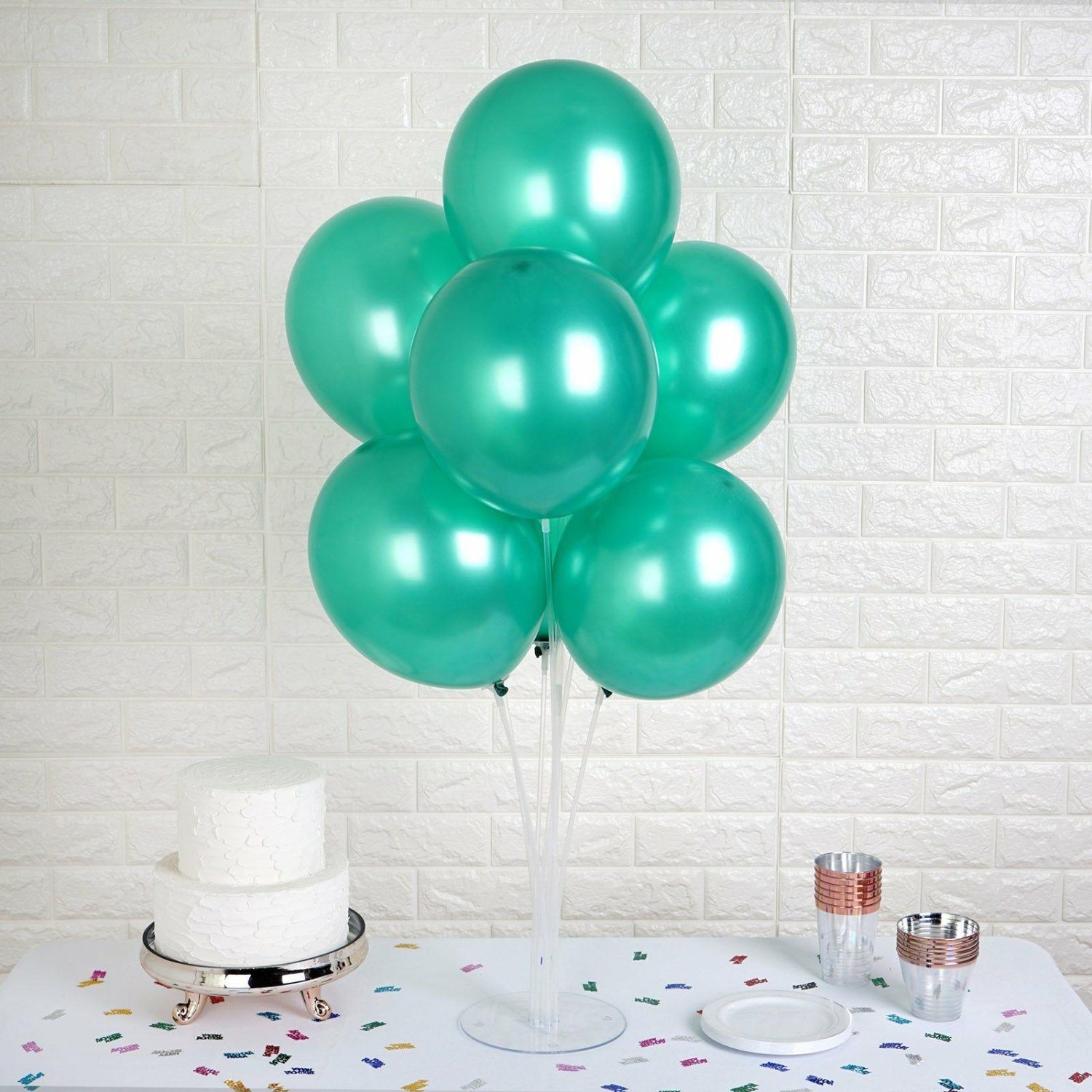 Latex Balloons | 25 Pack Shiny Pearl Green Latex Helium, Air or Water Balloons 12″ Balloons Green