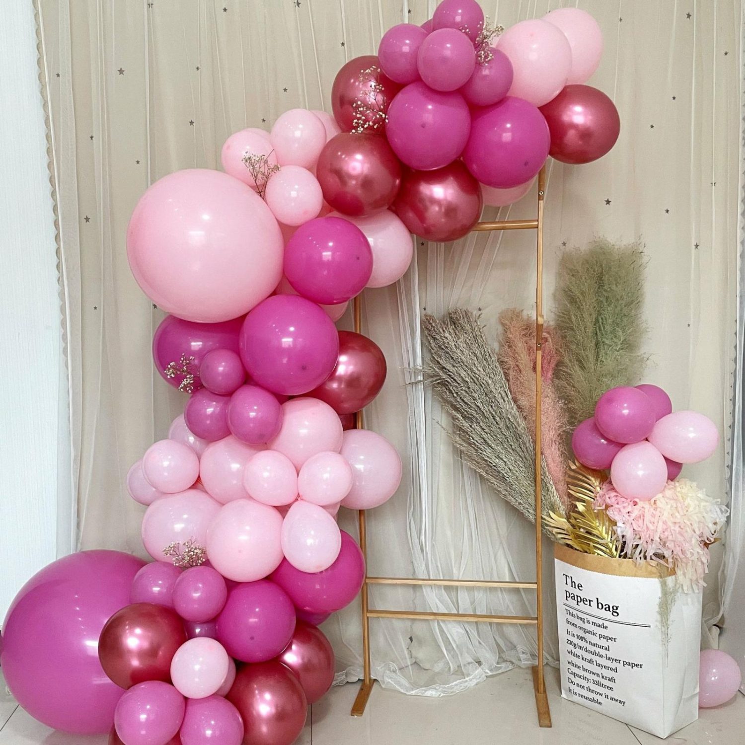 Latex Balloons | 94 Pack Rose Gold, Blush and Pink DIY Balloon Garland Arch Party Kit Balloons Blush/Fuchsia/Rose gold