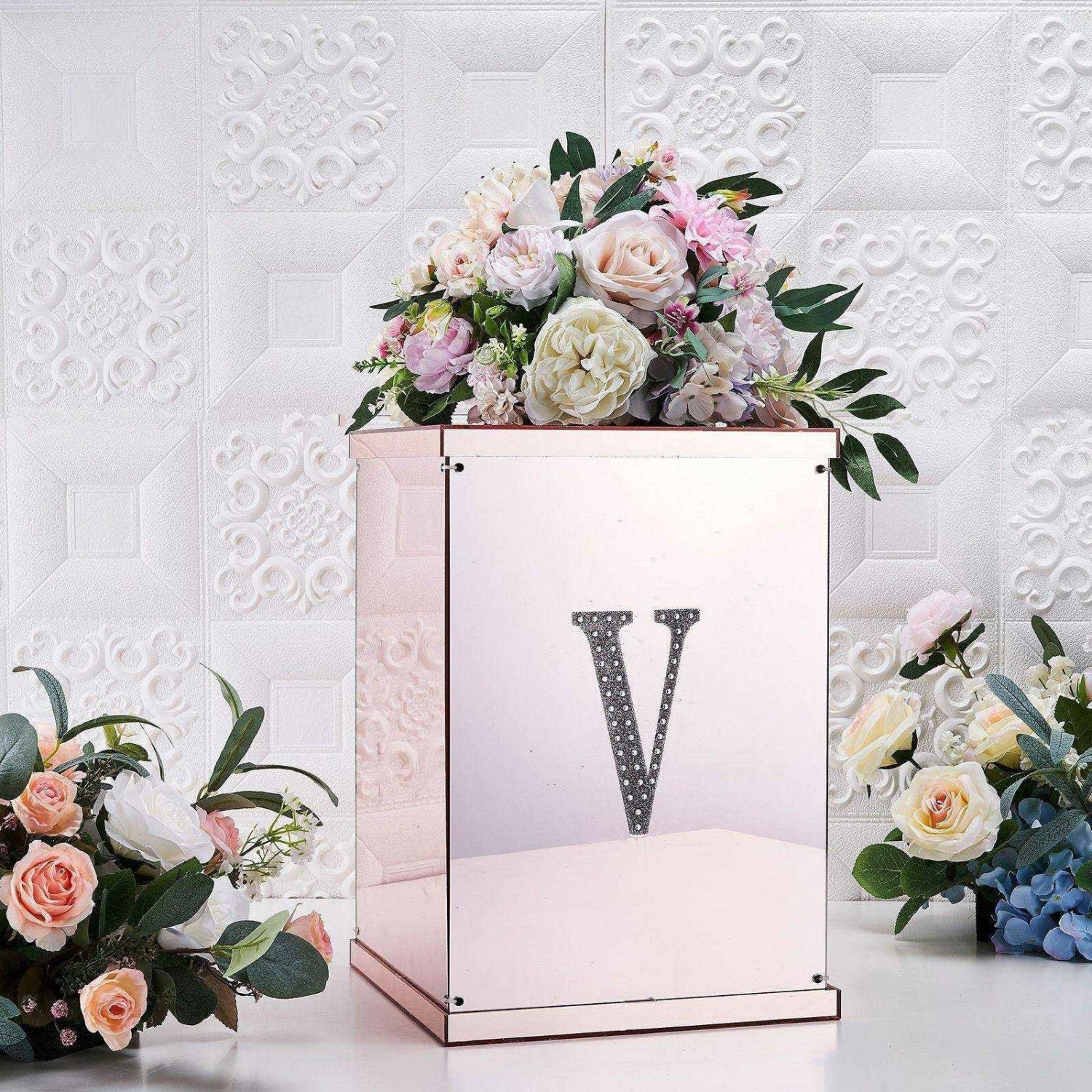 Letters & Table Numbers | Silver Decorative Rhinestone Alphabet “V” Letter Stickers DIY Crafts 6″ Letters & Table Numbers Letters & Table Numbers