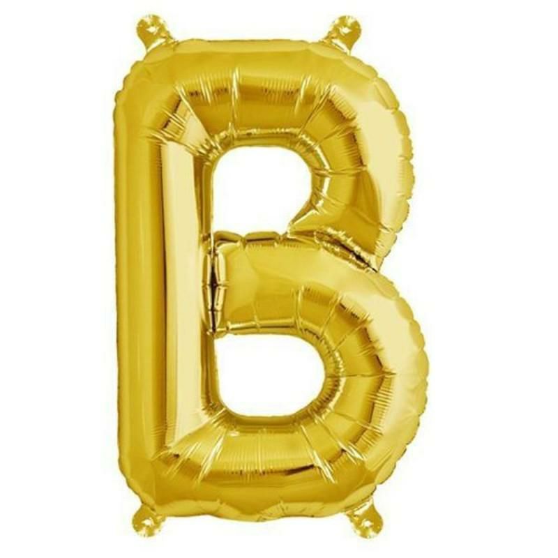 Number & Letter Balloons | Matte Gold Mylar Foil Letter and Number Balloons 16″ Balloons Matte Gold