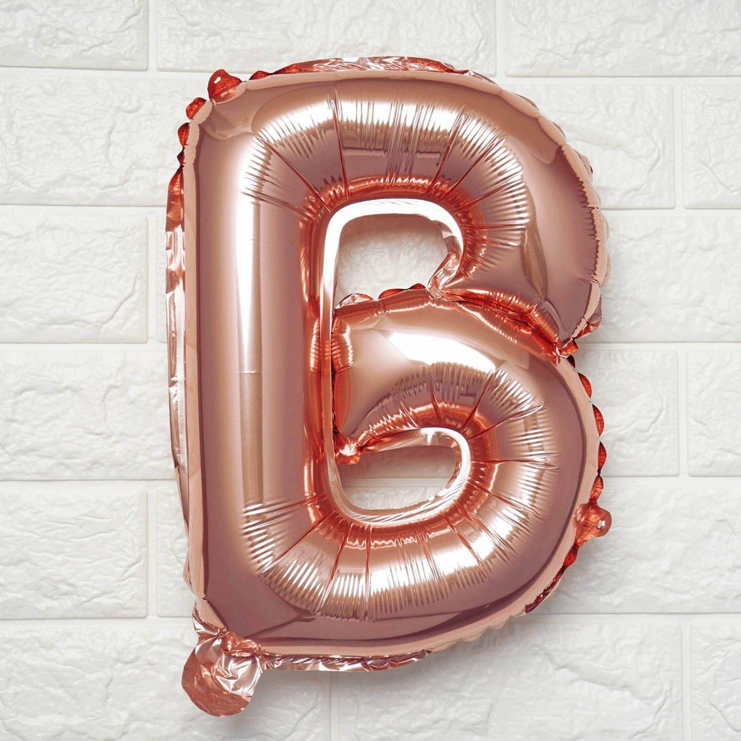 Number & Letter Balloons | Metallic Rose Gold Mylar Foil Alphabet “Letter & 0-9 Number” Balloons 16″ Balloons Number & Letter Balloons