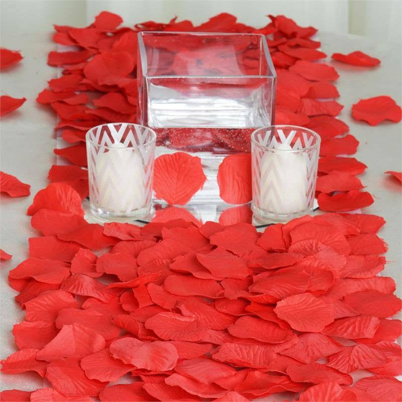 Table Scatters | 500 Pack Red Silk Rose Petals Table Confetti or Floor Scatters Table Accents Red