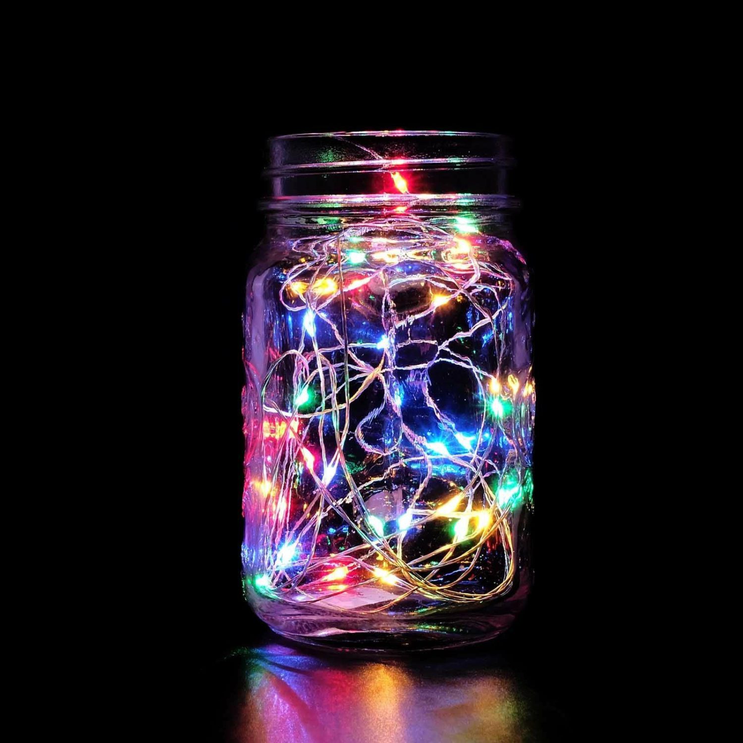 Tabletop LED Décor | Multicolor Starry Bright 20 LED String Lights, Battery Operated Micro Fairy Lights 90″ Table Accents Assorted