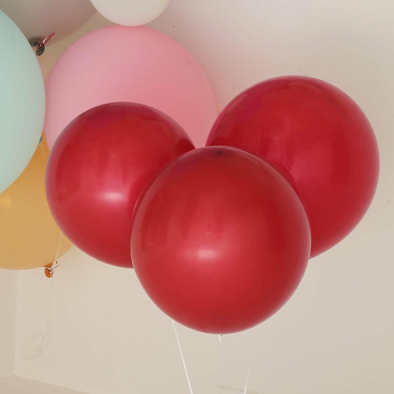 Latex Balloons | 10 Pack Matte Pastel Burgundy Helium or Air Latex Party Balloons 18″ Balloons Burgundy