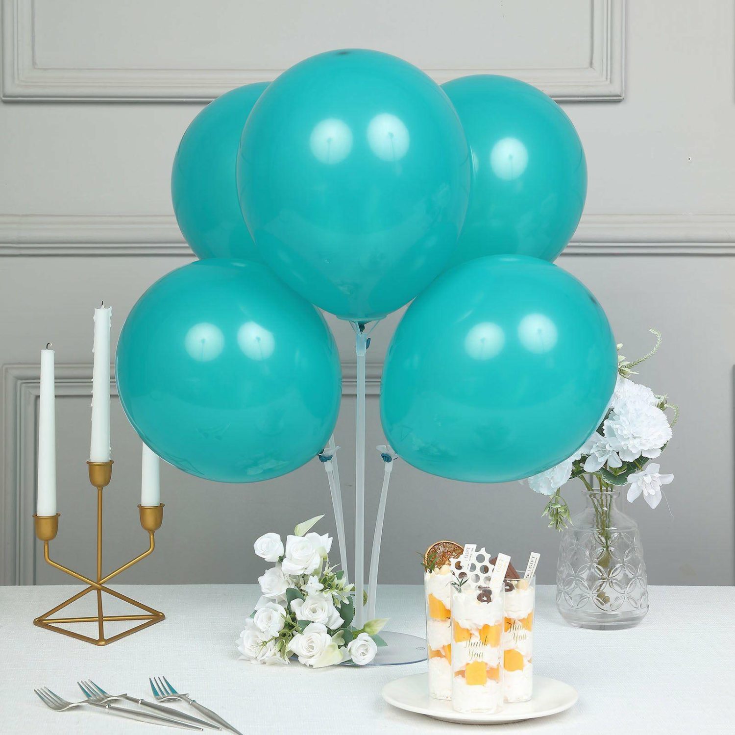 Latex Balloons | 25 Pack Matte Pastel Peacock Teal Helium/Air Latex Party Balloons 12″ Balloons Latex Balloons