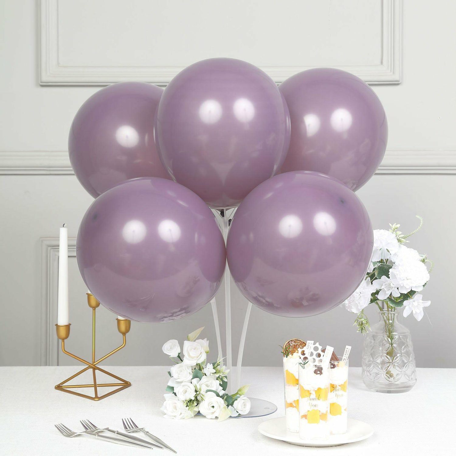 Latex Balloons | 25 Pack Matte Pastel Violet Amethyst Helium/Air Latex Party Balloons 12″ Balloons Latex Balloons