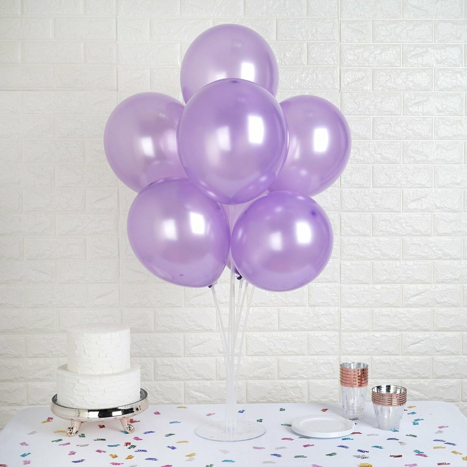 Latex Balloons | 25 Pack Shiny Pearl Lavender Lilac Latex Helium, Air or Water Balloons 12″ Balloons Latex Balloons