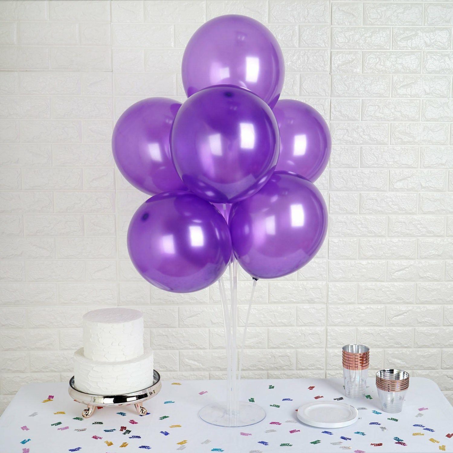 Latex Balloons | 25 Pack Shiny Pearl Purple Latex Helium, Air or Water Balloons 12″ Balloons Latex Balloons