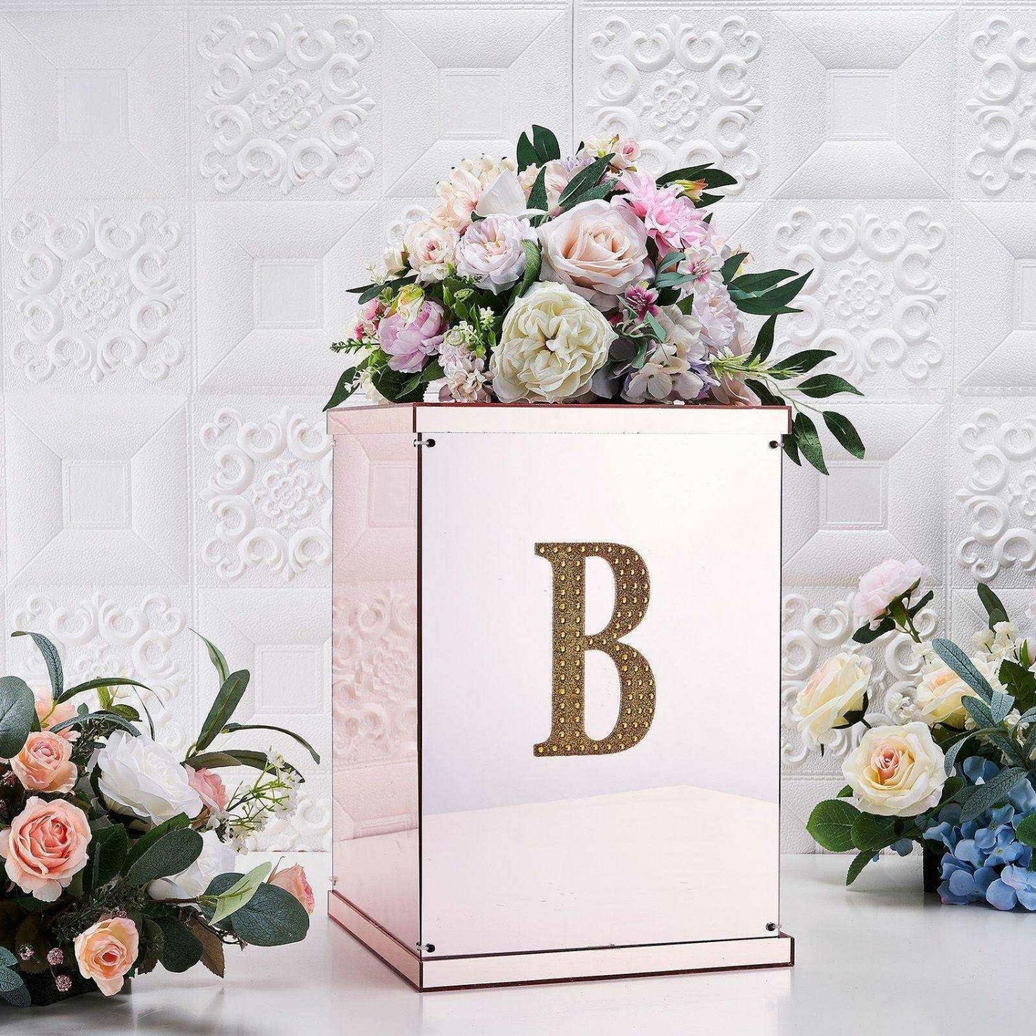 Letters & Table Numbers | Gold Decorative Rhinestone Alphabet “B” Letter Stickers DIY Crafts 6″ Letters & Table Numbers B