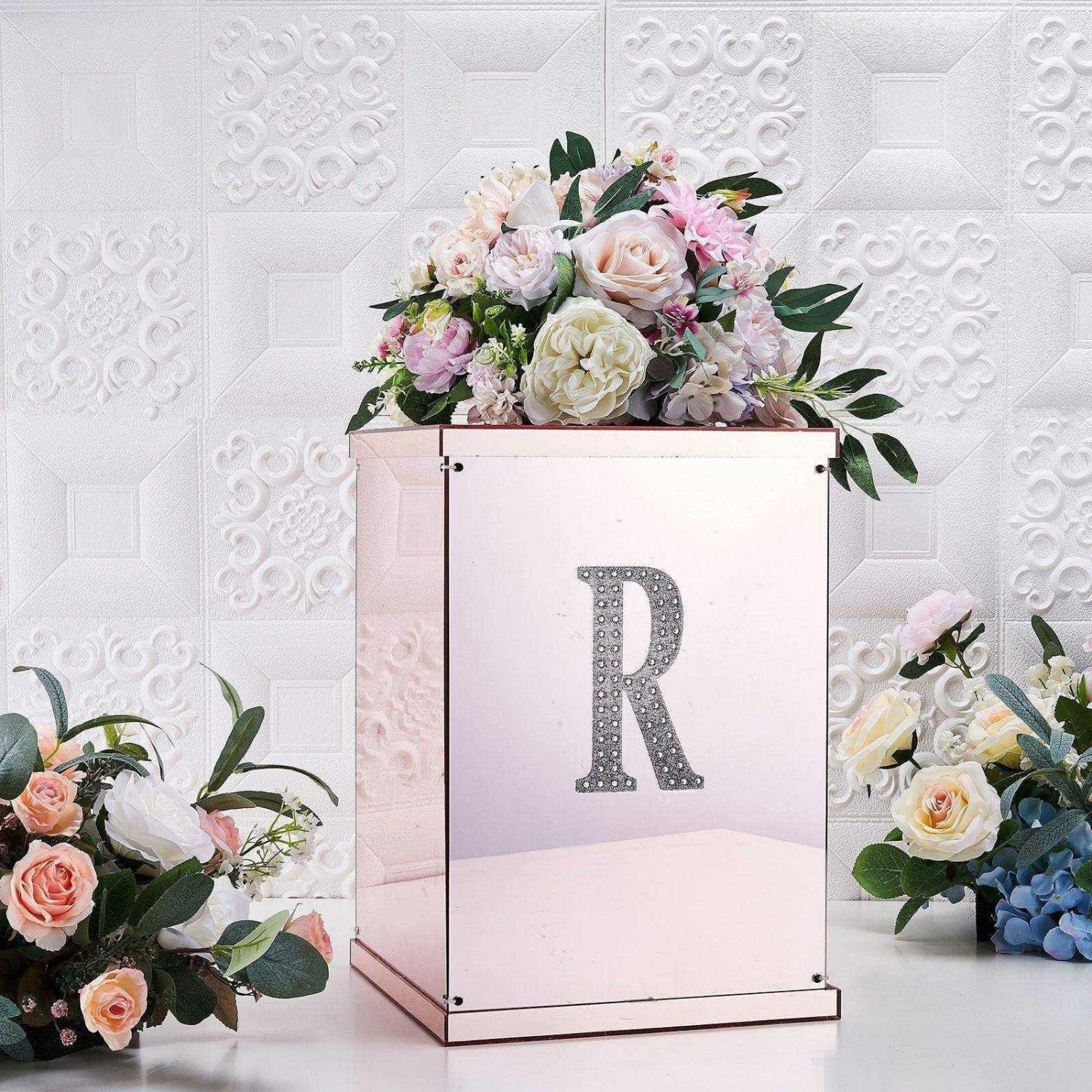 Letters & Table Numbers | Silver Decorative Rhinestone Alphabet “R” Letter Stickers DIY Crafts 6″ Letters & Table Numbers Letters & Table Numbers