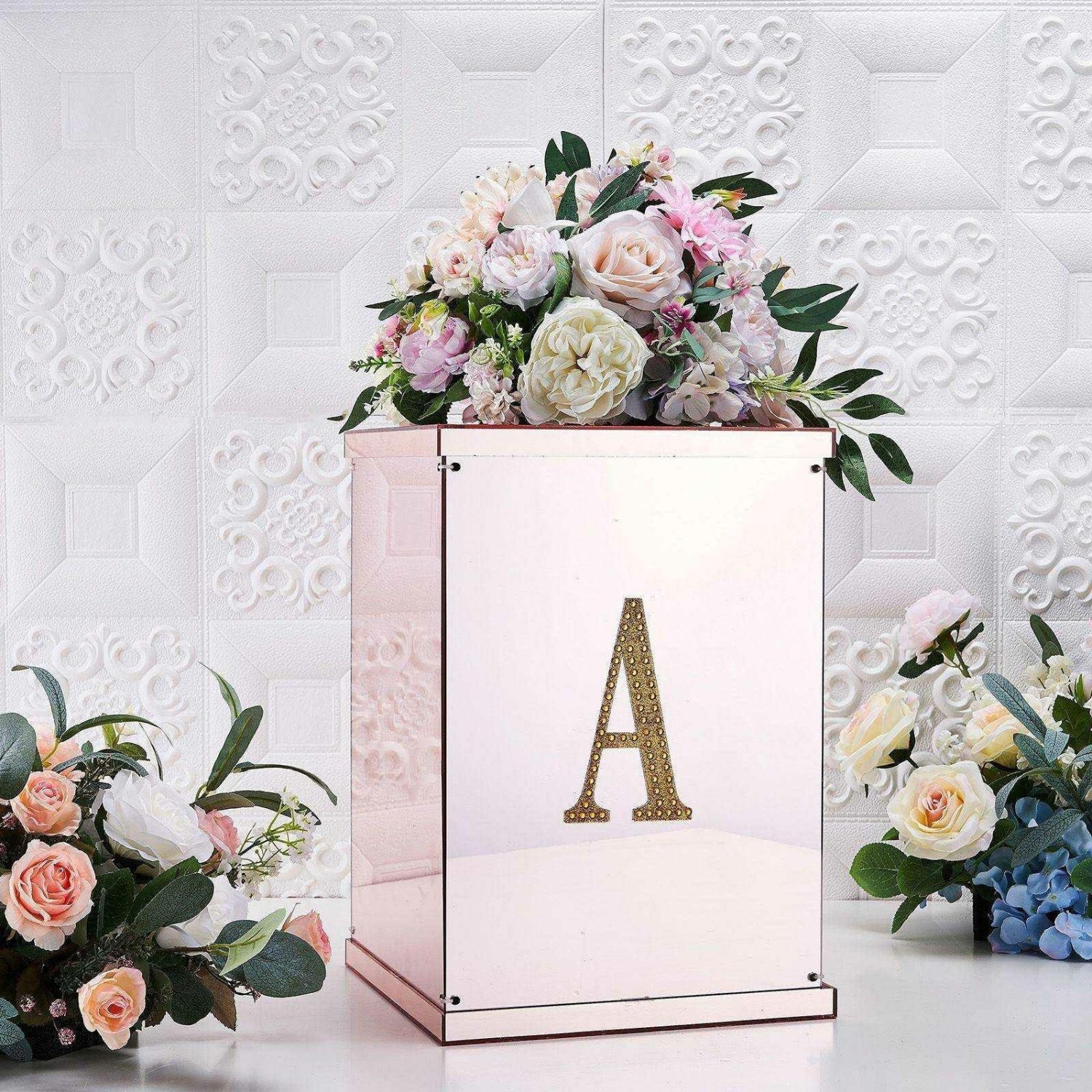 Letters & Table Numbers | Gold Decorative Rhinestone Alphabet “A” Letter Stickers DIY Crafts 6″ Letters & Table Numbers A